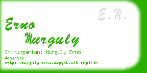 erno murguly business card